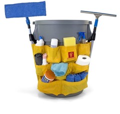 Trash Can Caddy Bag | Brute/Uline | Fits 32-55 Gallon Can XL Size | 12 Pocket…