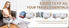 Travel Vacuum Bags for Clothing with Rechargeable Electric Pump – Portable Space