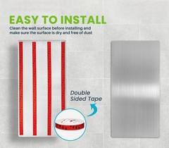Alpine Stainless Steel Backsplash – Hand Dryer Wall Guard Sheet ,31.8” x 15.8”