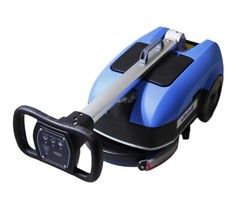 11″ 180 Deg Rotation Brush Walk Behind Floor Scrubber w/24V 12Ah Battry Powered