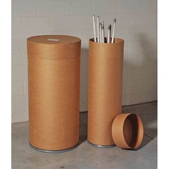 87 Gal Round Recycling Bin, Open Top, Bronze Vein/Bronze Vein, Fiber, 1