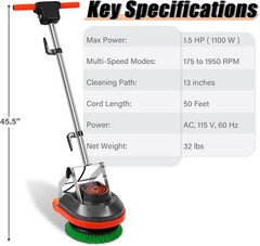HHQ Commercial Floor Scrubber Machine Heavy Duty