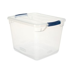 Rubbermaid RMCC300014 30 qt Clever Store Basic Latch-Lid Container – Clear New