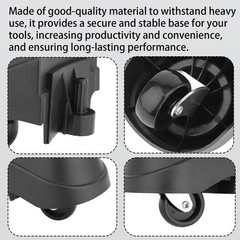 12388 & 12293 Caster Wheel Kit Accessories for Ridgid 6 & 16 Gallon black