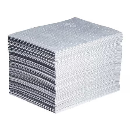 Pig Mat403 Sorbent Pad, 22 Gal, 15 In X 20 In, Oil, White, 100 Pk