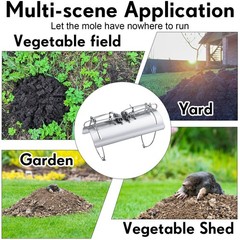 Mole Trap Half Round Metal Killer Reusable Ground Squirrel Silver