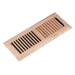 Hardwood White Oak Floor Register, Drop in 4×14 Inch with Damper,