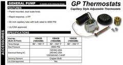General Pump Remote Thermostat #100538 Black