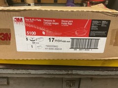 3M 3M153 Buffer Pad 5100 17″ 5-pack Red PN 7000000662