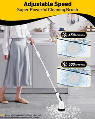 Spin Scrubber for Cleaning Bathroom, Shower Scrubber Cordless Cleaning Brush …