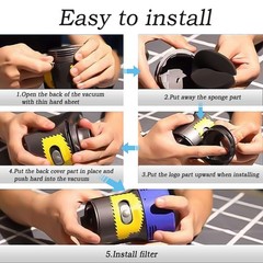ilovelife Filter Replacement & Motor Cover Filters & Cover, V7 V8