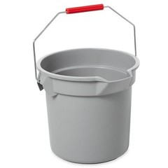 Rubbermaid Commercial Fg261400gray 3 1/2 Gal Round Bucket, 11-1/4 In H, 12 In