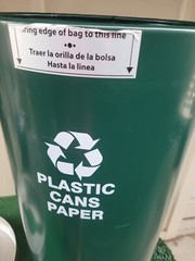 Glaro 23 GALLON Round Steel Recycling Bin, GREEN/GREY. PRE-OWNED $649 RETAIL