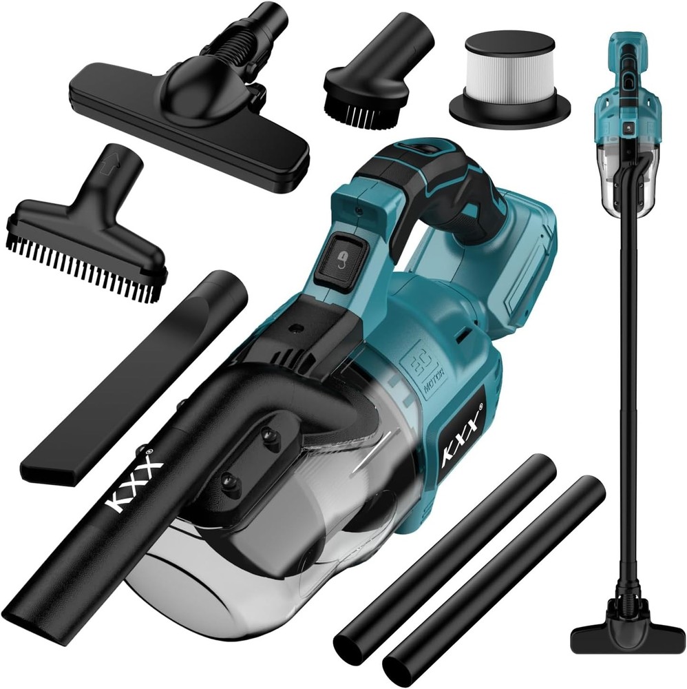 KXX Cordless Vacuum for makita 18V Battery, Handheld Electric Power Blue