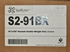 Spilfyter Hazardous Material Absorbent Rolls S2-91BX, 30 Gallons Absorbed, Perf.