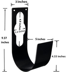 Ebliiny 2 Pack Garden Hose Hanger Wall Mount Heavy 2 Large, 2 Black