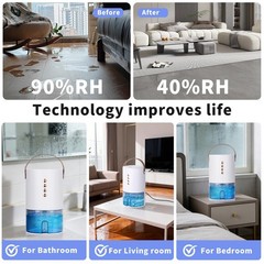 Dehumidifiers for Home, 60 Oz Small Dehumidifier for Basement. Portable Dehum…