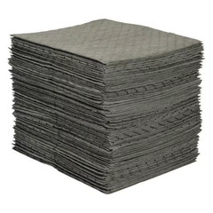 Brady Sorbent Pads Universal Absorbent Polypropylene Gray 15×19 Heavy Duty 50pk