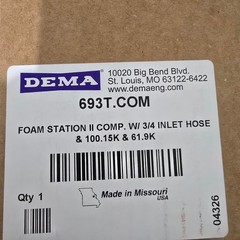 DEMA Foam Station II with 3 Ball Valves 693T Spray Station Wall Mounted Spray