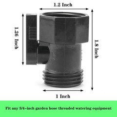 4 Pack 3/4″ Garden Hose Shut Off Valve,1-Way Restricted-Flow 4 Pack, Plastic