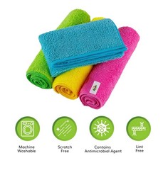 SCRUBIT 24 Pack Microfiber Cleaning Cloth Lint Free and Streak Free Towels fo…