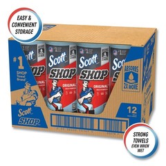 Scott 75147 9.4″ x 11″ 1-Ply Standard Shop Towels – Blue (12/Carton) New