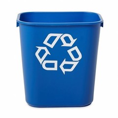 Rubbermaid Commercial Fg295573blue Recycling Wastebasket, Blue, 3 1/4 Gal