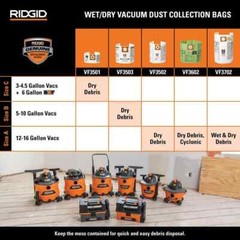 RIDGID 9 Gallon 4.25 Peak HP NXT Shop Vacuum Wet Dry Vac w/General Debris Filter