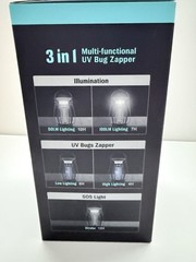 Solar Bug Zapper Mosquito Killer UV Light Camping Lantern USB Rechargeable