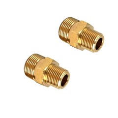 2 Pcs M22 Pressure Washer Fittings, Brass 3/8 Inch 14mm, 0.375 inches,