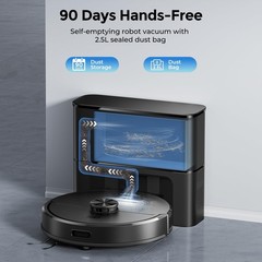 Kilgone Robot Vacuum And Mop Self-Emptying 6000Pa No-Tangle Suction Lidar