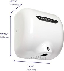 XLERATOR XL-BW Automatic High Speed Hand Dryer with White Thermoset (BMC) Cover