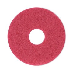 Boardwalk Buffing Floor Pads, 12″ Diameter, Red, 5/Carton