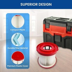 4 Pack Vacuum Filter Compatible With Milwaukee Shop Vac M18 Wet Dry 49-90-190…