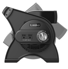 Lasko Portable Utility Fan, 12” 289 CFM Pivoting High Velocity Air Mover Blow…