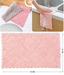 12 Pack Kitchen Towels Quick Dry Washcloths, Coral Velvet Small, Colorful