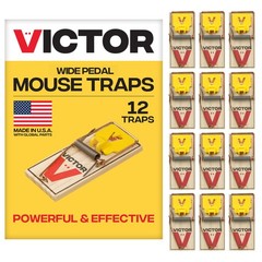 Victor Mouse Traps M035-12, Plastic Pedal, Sustainably Sourced FSC Wood, Wood