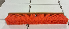 PRO SOURCE #182-24, Stiff Orange Push Broom Head, 24″ Wide