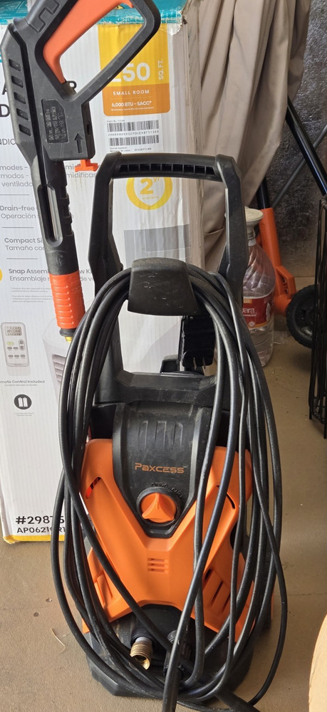 Paxcess Electric Wheel-Mounted Pressure Washer with Hose and Spray Gun