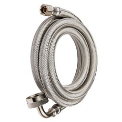 EFIELD Appliance Accessories Dishwasher Hose with 90 Degree 4 Feet, Silver
