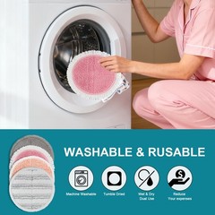 Spin Cordless Electric Mop Pads: 6.5/6.3/6 inch steam/electric 6.5in(8pack)