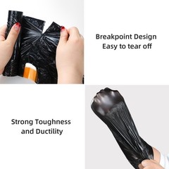 MOPALL Small Drawstring Trash Bag,Easy to Tear and Pack,4 Gallon Garbage Bags…