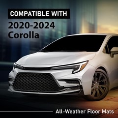 All Weather TPE Floor Mats & Cargo Liner Toyota Corolla Sedan 2020-2024 Black
