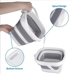 Craftend Collapsible Bucket, 5L 1.3Gallon Small Cleaning Mop Buckets 5l-grey