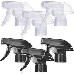 6 Pack Spray Bottle Nozzle Replacement, Universal Tops, White & Black