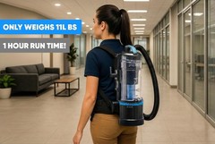 Prolux 2.0 Cordless Bagless Backpack Vacuum Cleaner w 1 Hour Lithium Ion Battery