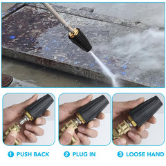 Pressure Washer 0.25 inches, Red, Yellow, Green, White, Black, Pink, Blue