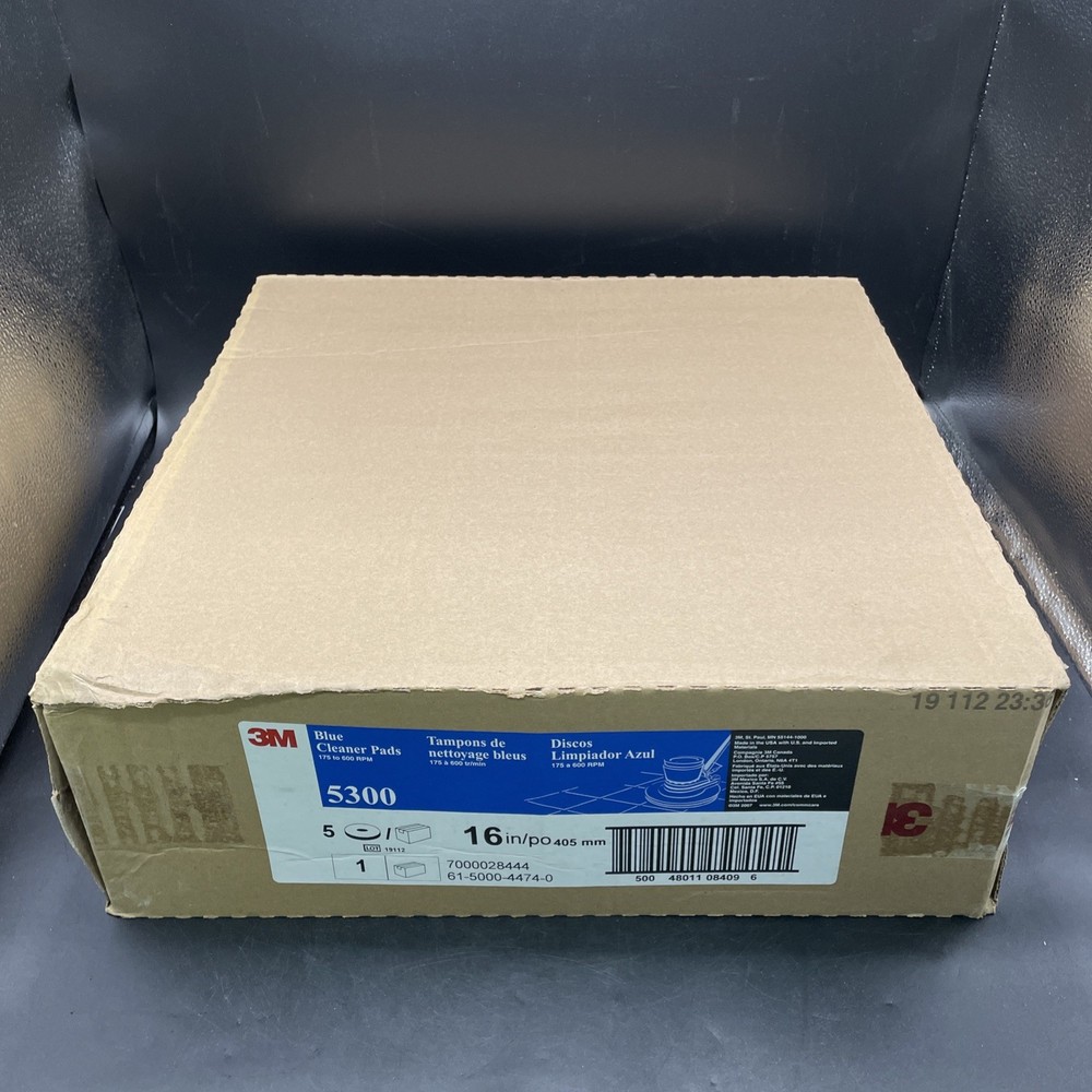 3M 5300 Blue Cleaner Floor Pad Pads 16” Inches Qty 5. 175 To 600 RPM