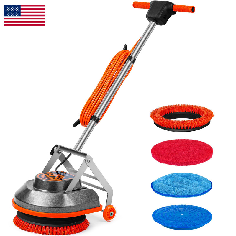 Hhq 15 Floor Buffer Machine Commercial Floor Scrubber Machine Brushes And Pads