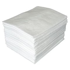 Brady-Sorbent Pad, 26 gal, 15 in x 19 in, Oil, White, 100 PK|22870